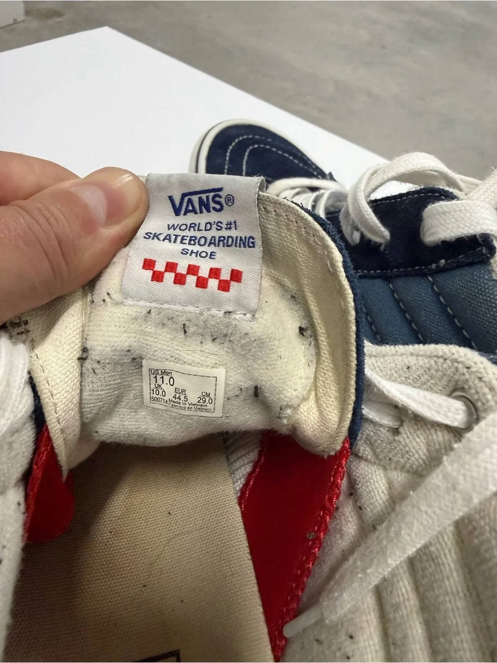 Vans Navy and Blue Sk8-Hi Sneakers
